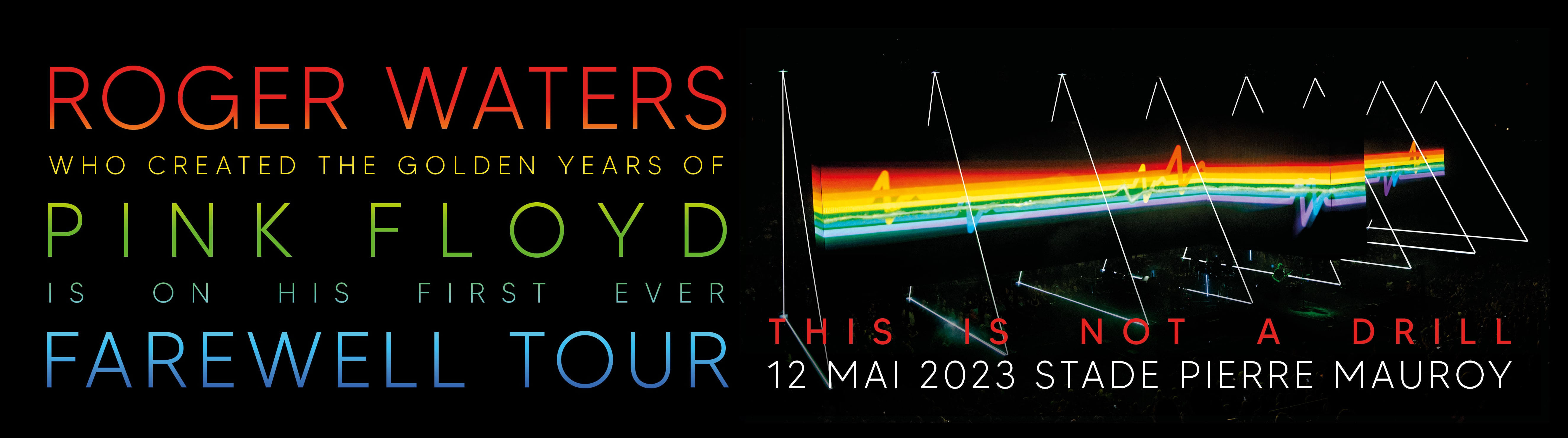 ROGER WATERS dans l'Arena du Stade Pierre-Mauroy le 12 mai 2023